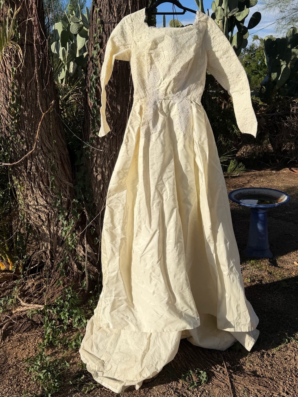Vintage 50s Wedding Dress Long Sleeve Lace Detail  The Wedding Veil San Diego